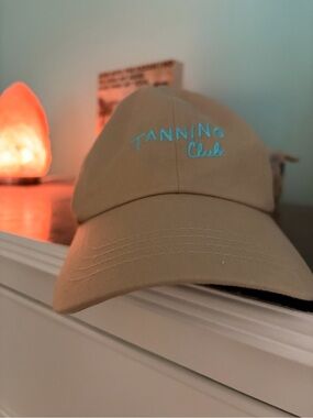 Source Unknown Tanning Club Cap - Tan with Light Blue Embroidery